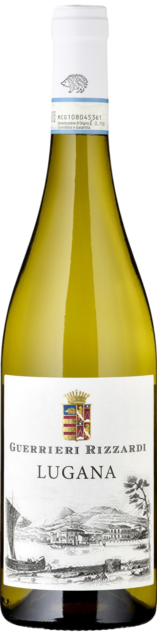 Guerrieri Rizzardi Lugana DOC bottle from the supplied wine selection